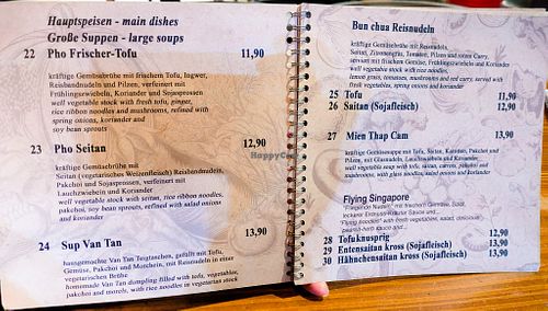 1st 9 pages (of 16) of menu at Umi Vegan at Umi Vegan in Berlin