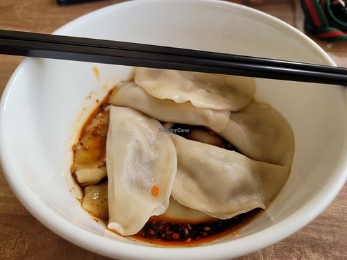 Vegan chili Dumplings at Gemini Dumplings & Noodles Restaurant in Koh Tao