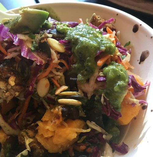 Vegan bowl at Laughing Planet Cafe in Corvallis