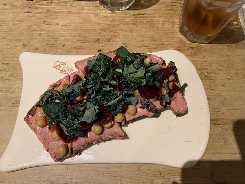 Beet hummus toast  at Le Pain Quotidien - 72nd St in New York City