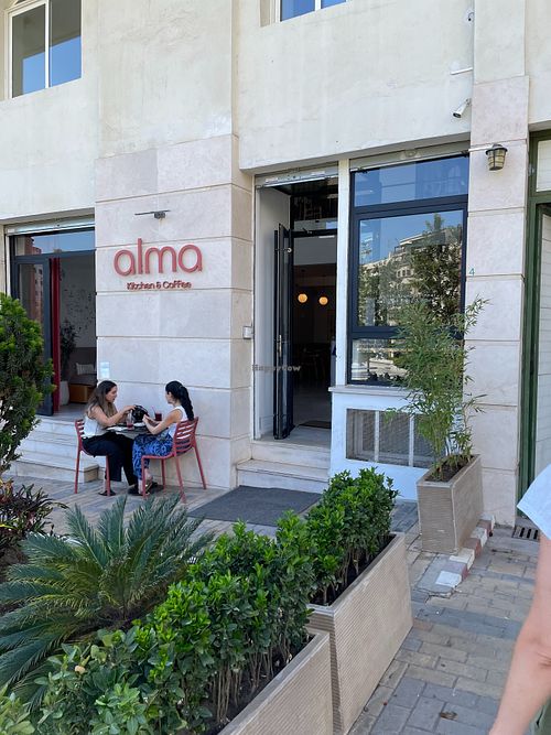 Outside at Alma Kitchen & Coffee in Tangier