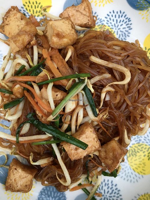 Pat pat lao stir fried noodles  at Tib Khao in Luang Prabang