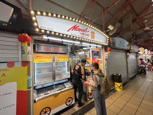 Front of stall  at Maxwell Lok Lok in Central Singapore