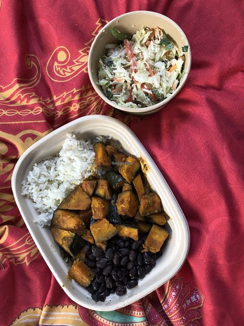 Pobrecito with side of coconut slaw   at Media Noche in San Francisco