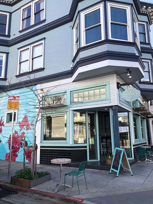 Outside Media Noche  at Media Noche in San Francisco