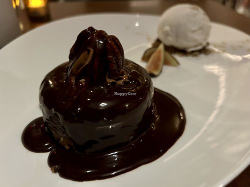 Date cake with vanilla ice cream  at Anixi in New York City