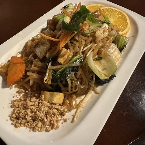 Vegetable Pad Thai (no egg)  at Thai House Cusine in Milton