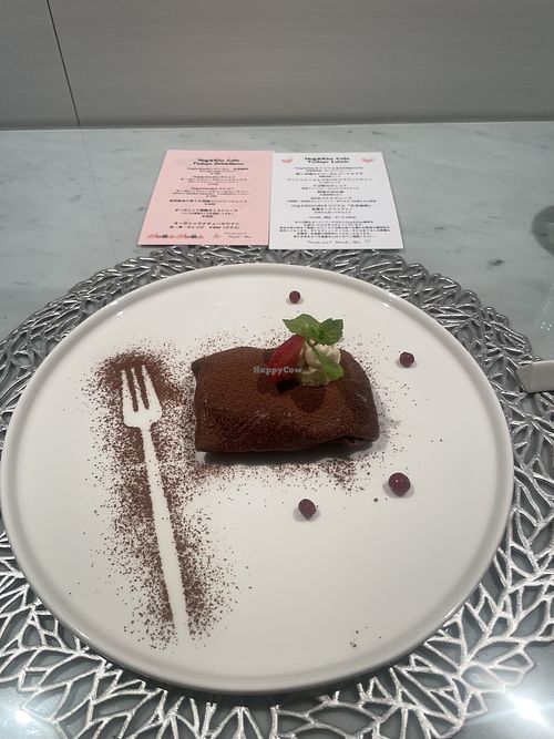 Raw chocolate banana crepe   at Hug & Kiss Cafe in Tokyo