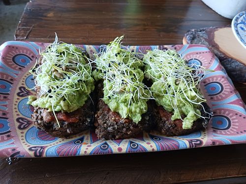 Avocado & tomato on lentil bread 🌱💚 at La Casita Jardín in Altea