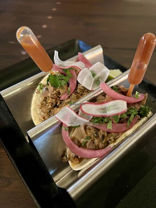 Barbecued inspired tacos made with jackfruit and mushrooms   at Wittern in Veghel