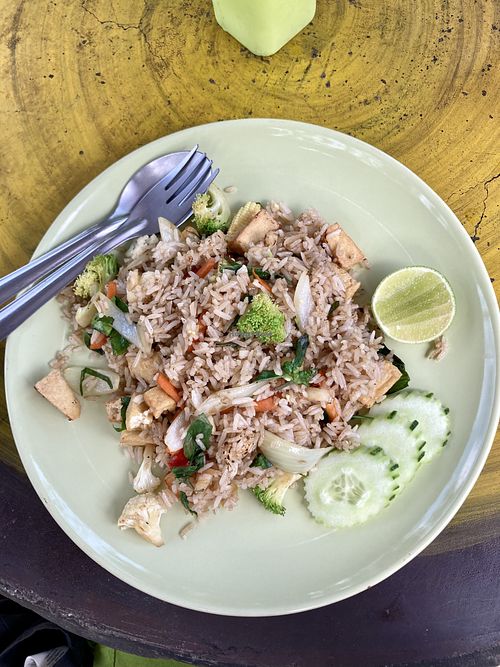 Fried rice with tofu and vegetables   at Old Town Thai Vegetarian Food in Koh Lanta