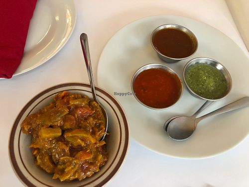 Mixed Pickle and Chutneys (vegan) at Rose Indian Cuisine in San Francisco
