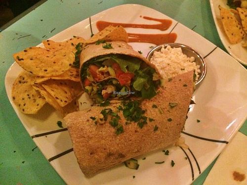 Vegetarian Wrap (Feta cheese on the side) at Green Erth Bistro in Jacksonville