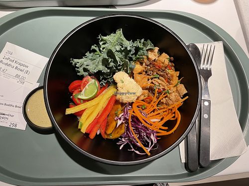Vegan Pad Krapow bowl (by Grassroots Initiatives)  at Kin Food Halls in Hong Kong Island