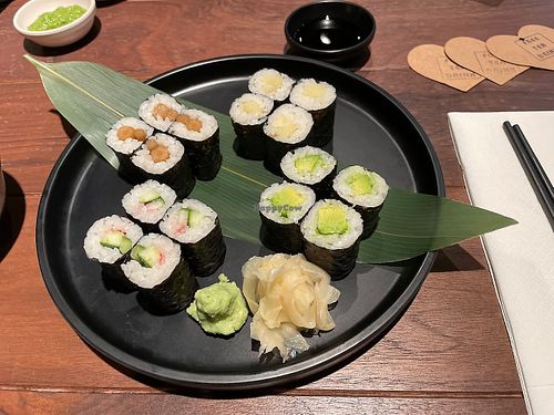 Vegan vegetable maki (by KIN)  at Kin Food Halls in Hong Kong Island
