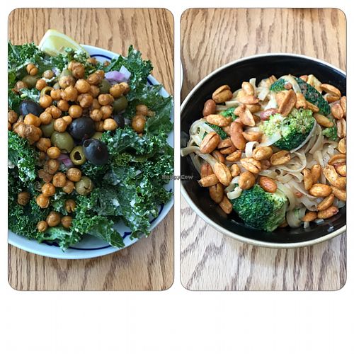 Caesar salad and Kung pow tofu at Wild Rice in New Westminster