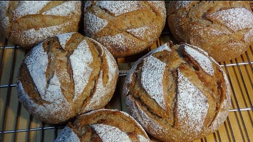 loaves of freshly baked bread at Kiss The Land Sourdough Bakery - 慢 野生酵母麵包坊 - Preorder only in Hualien