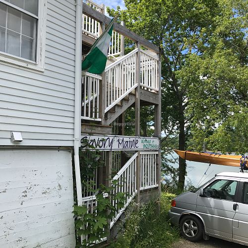 deck side at Savory Maine Dining and Provisions in Damariscotta