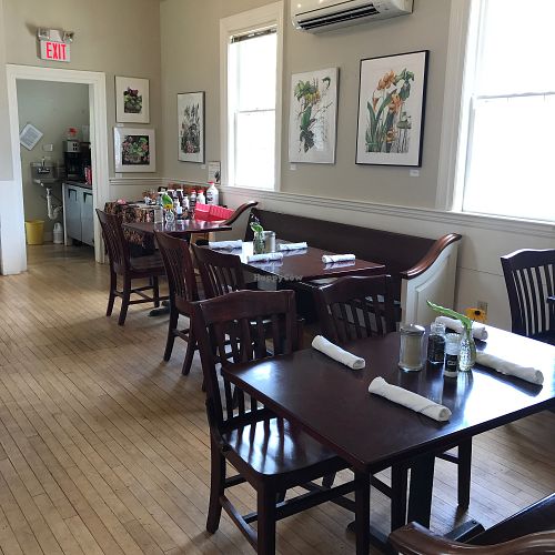 dining booth at Savory Maine Dining and Provisions in Damariscotta