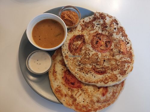 Uttapam (vegan) at INDelicious Bistro in Prague