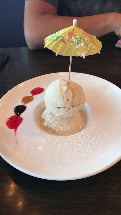 Vegan vanilla ice cream  at Plumeria in San Diego