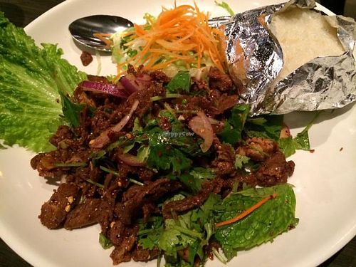 'duck' larb salad at Plumeria in San Diego
