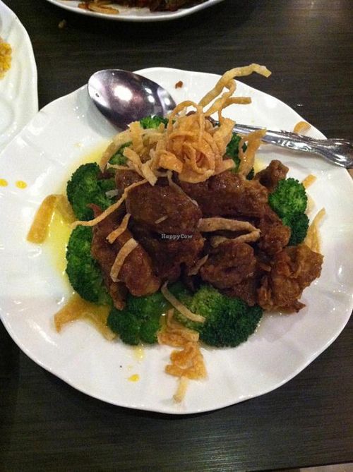 Tangerine chick'n at Plumeria in San Diego