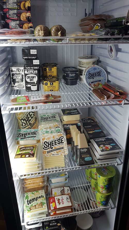 Fridge section at A World of Difference in Alnwick