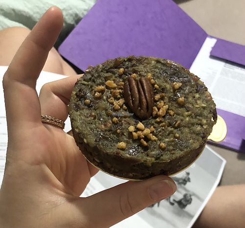 Matcha pecan raw cake  at Damma in Vienna