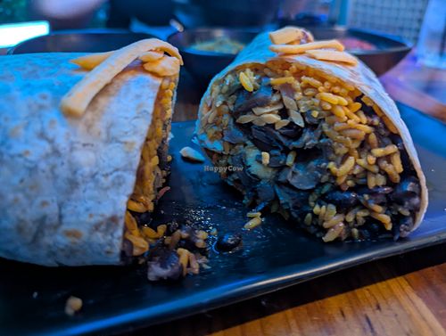 Vegan mushroom burrito at Bandoleros Taquiera in Fort Lauderdale
