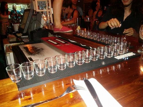 CHASERS ON THE BAR at HaBar-Kayma in Tel Aviv