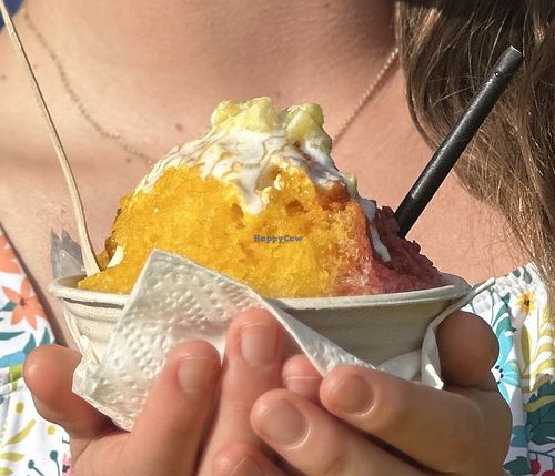 Mango and Raspberry   at Waikomo Shave Ice in Koloa