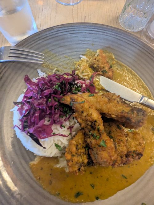 Oyster mushroom katsu curry at The Coach & Horses in Ipswich