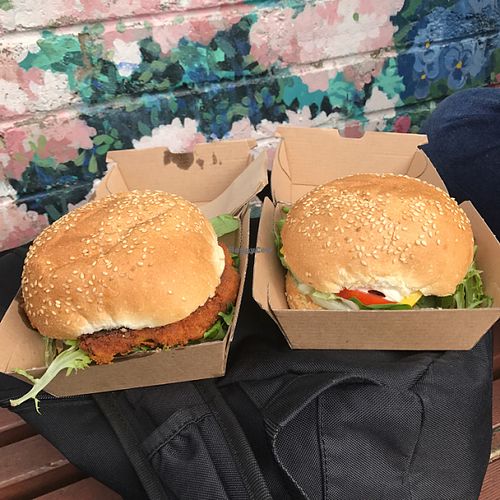Fried chkn and mex burgers  at Rubyfruit Bakery and Cafe in Leura