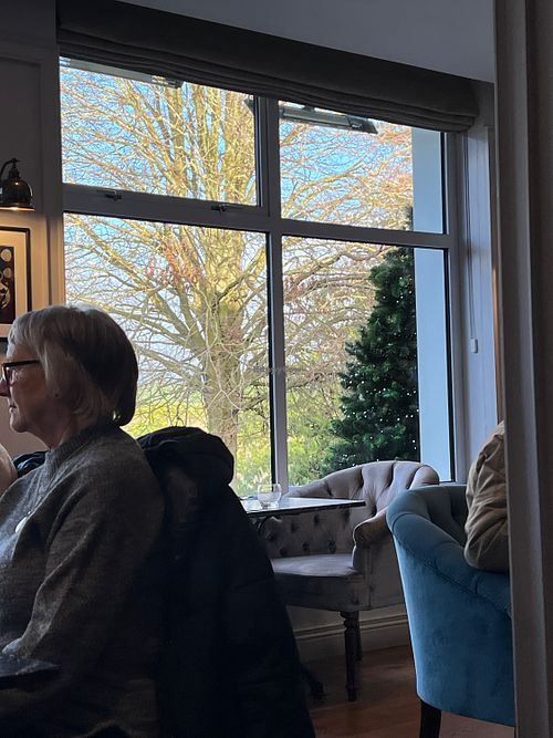 Dining area with view  at Millbrook Lodge Hotel in Ballynahinch