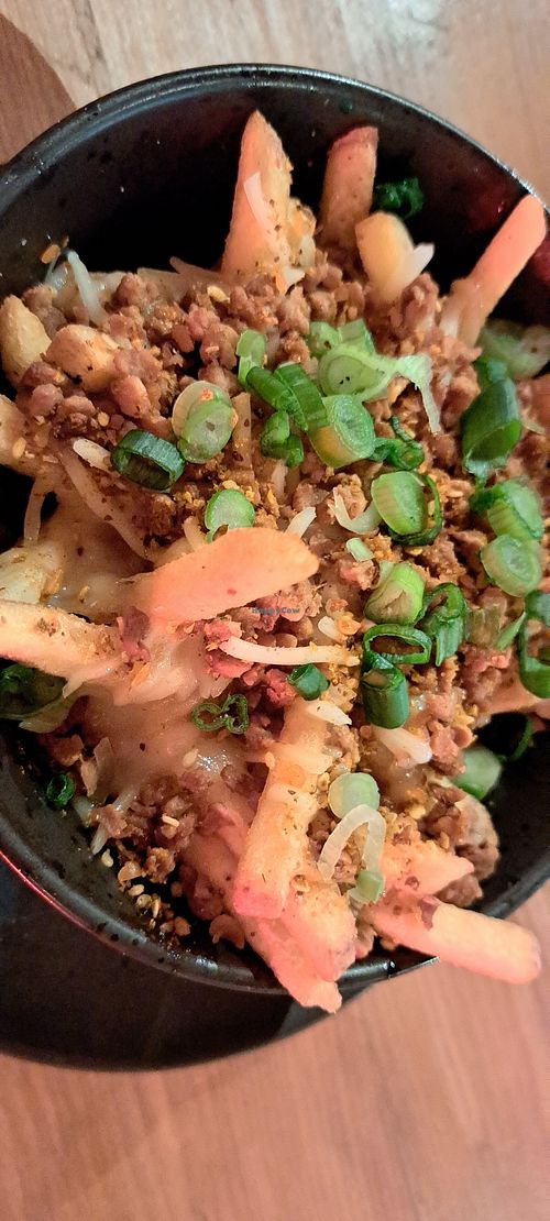 Spicy haggis and cheese loaded fries at Nonna Said in Glasgow