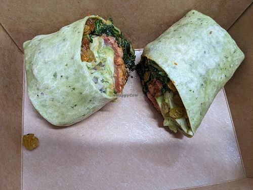 Spicy kale wrap at Vegan Vibrationz in Plano