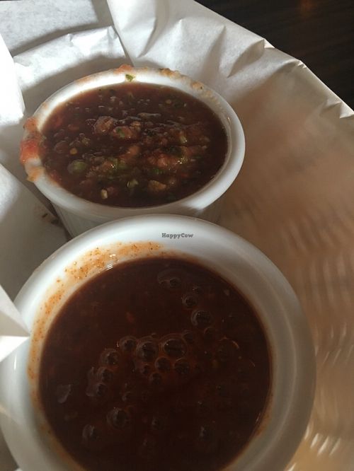 Spicy and fruity salsa at The Conquistador Lounge in Portland