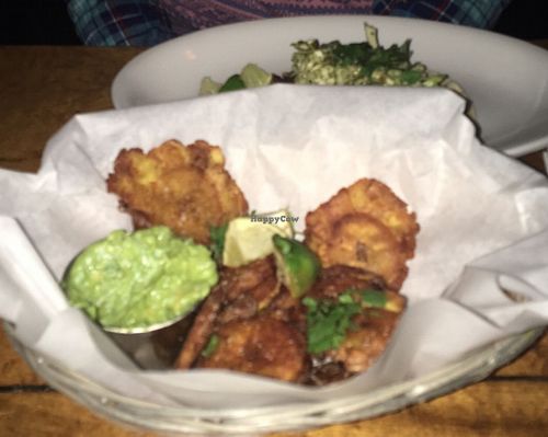 Plantains and guac, mushroom and hazlenut taco at The Conquistador Lounge in Portland