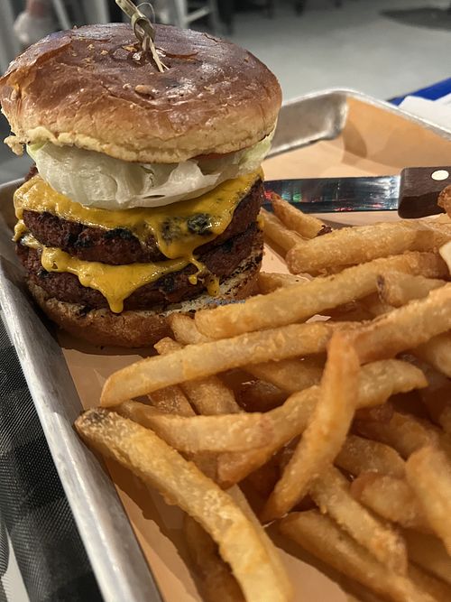 Double vegan impossible burger’   at Duke's Burger Joint in Mamaroneck
