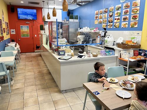 Limited indoor seating  at Happiness Cafe in San Jose