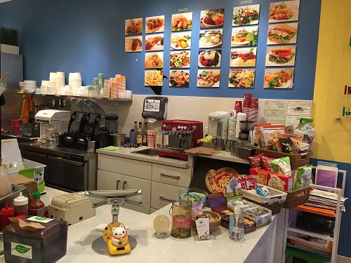 small selection of vegan snacks at counter at Happiness Cafe in San Jose