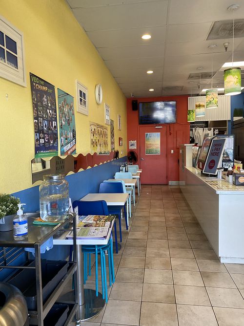 Interior w/Lots of Vegan Posters  at Happiness Cafe in San Jose
