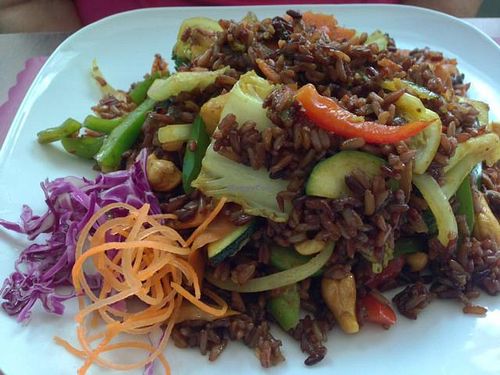 pineapple fried rice at Vegan Plate in Chicago