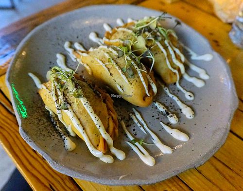 Seaweed empanadas at Powerplant Lisbon in Lisbon