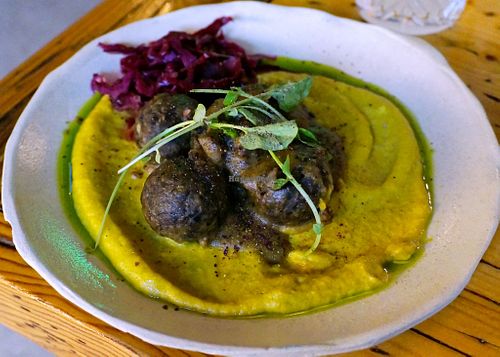 Meatless balls at Powerplant Lisbon in Lisbon