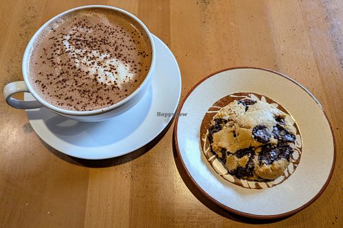 Hot Cocoa and Chocolate Chip Cookie at The Wylde Beet in Hailey