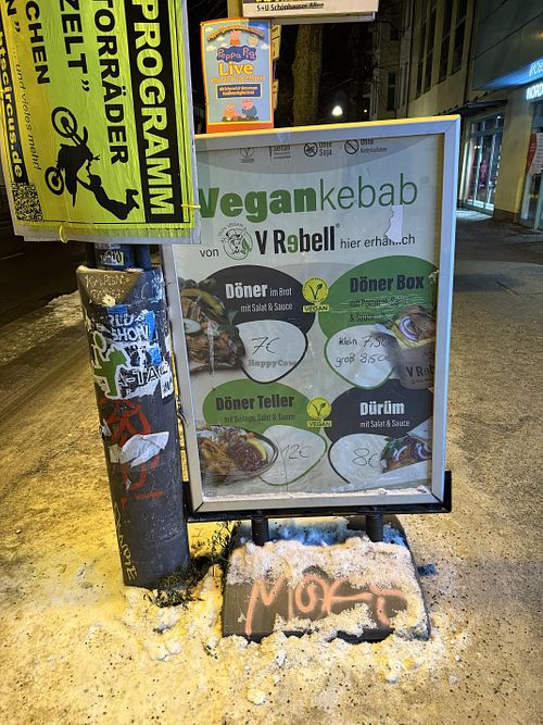 sign  at Kaplan Döner - Prenzlauer Berg in Berlin