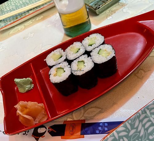 Cucumber sushi rolls  at Sapporo in Lanzarote