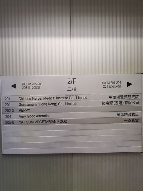  at Yat Sum Vegetarian - 一森素食 - Tsim Sha Tsui in Kowloon